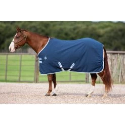 Amigo Polyester Stable Sheet - Navy/Silver