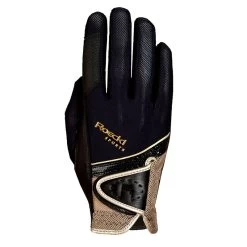 Roeckl Madrid Riding Gloves - Black/Gold