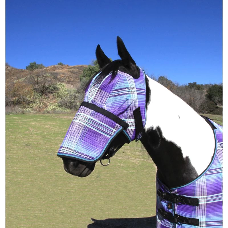 Kensington Signature Fly Mask W/Removable Nose - Lavender Mint 3 Kensington Signature Fly Mask W/Removable Nose - Lavender Mint
