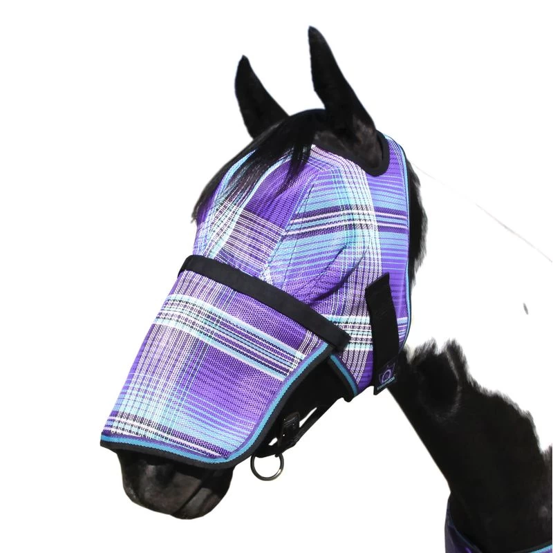 Kensington Signature Fly Mask W/Removable Nose - Lavender Mint 4 Kensington Signature Fly Mask W/Removable Nose - Lavender Mint - Image 2