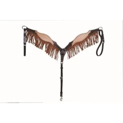 Western Rawhide Country Legend Rough Out & Buckstitch Breastcollar - Tan