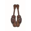 Western Rawhide Jim Taylor Performance Floral Scallop Spur Straps - Two Tone Brown -Equestrian Supply Store 360733 800 800