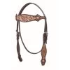 Western Rawhide Country Legend Two-Tone Browband Headstall - Two Tone Brown