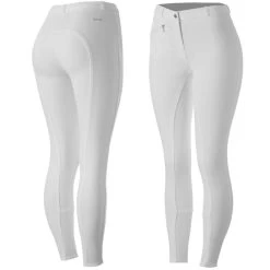 Horze Women's Active Full Seat Breeches - White