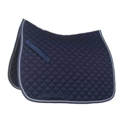 Horze Prinze Dressage Saddle Pad - Dark Dark Blue/Egret White