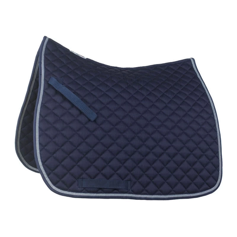 Horze Prinze Dressage Saddle Pad - Dark Dark Blue/Egret White 3 Horze Prinze Dressage Saddle Pad - Dark Dark Blue/Egret White