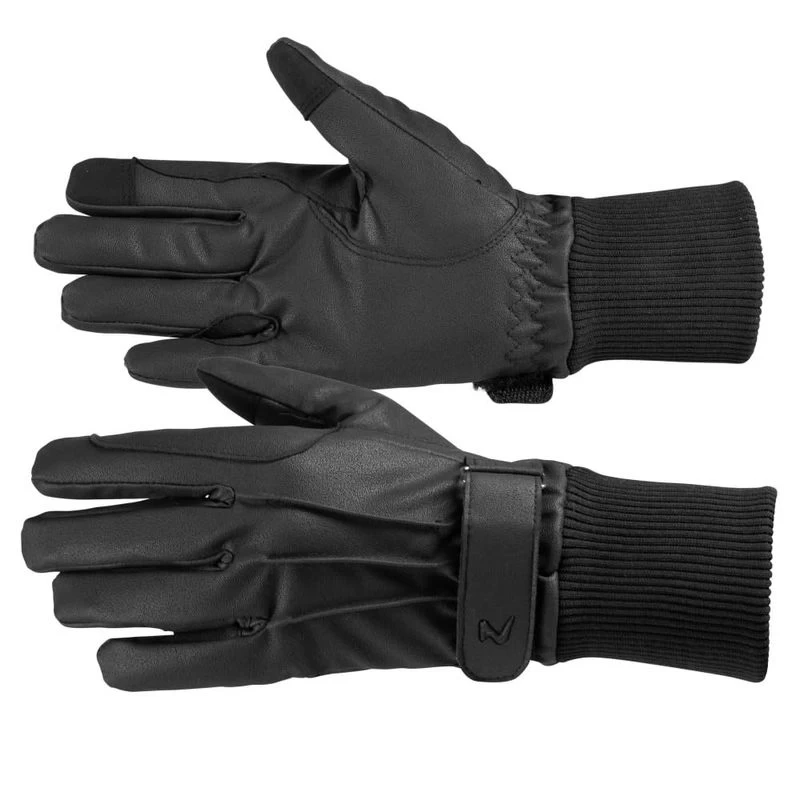 Horze Polyurethane Fleece Lined Riding Gloves - Black 3 Horze Polyurethane Fleece Lined Riding Gloves - Black