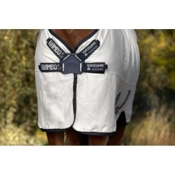 Rambo Natura Summer Sheet - White/Navy -Equestrian Supply Store 399853 800 800