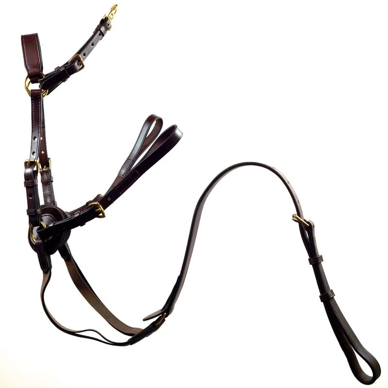 Nunn Finer 5-Way Hunting Breastplate With Elastic - Havana/Brass 4 Nunn Finer 5-Way Hunting Breastplate With Elastic - Havana/Brass - Image 2