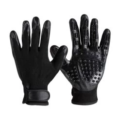 Horze Super Touch Grooming Gloves - Black