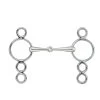 Centaur Thin Jointed 3-Ring Gag - Stainless Steel 1 Centaur Thin Jointed 3-Ring Gag - Stainless Steel -Equestrian Supply Store 429930 800 800