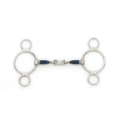 Centaur French Link 2-Ring Gag - Blue Steel