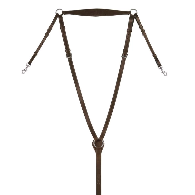 Ovation Wide Leather Hunt Breastplate - Brown 3 Ovation Wide Leather Hunt Breastplate - Brown