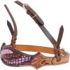 Western Rawhide Country Legend Gator And Featers Noseband - Golden/Pink -Equestrian Supply Store 443695 800 800