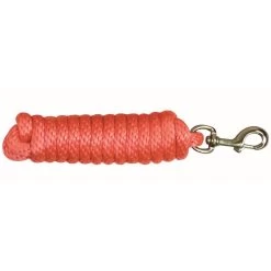 Western Rawhide 10' Poly Lead W/Solid BrassBolt Snap - Hot Orange