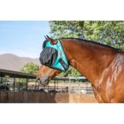 Kensington UViaitor Dartless Fly Mask W/Web Trim And Forelock Opening - Atlantis