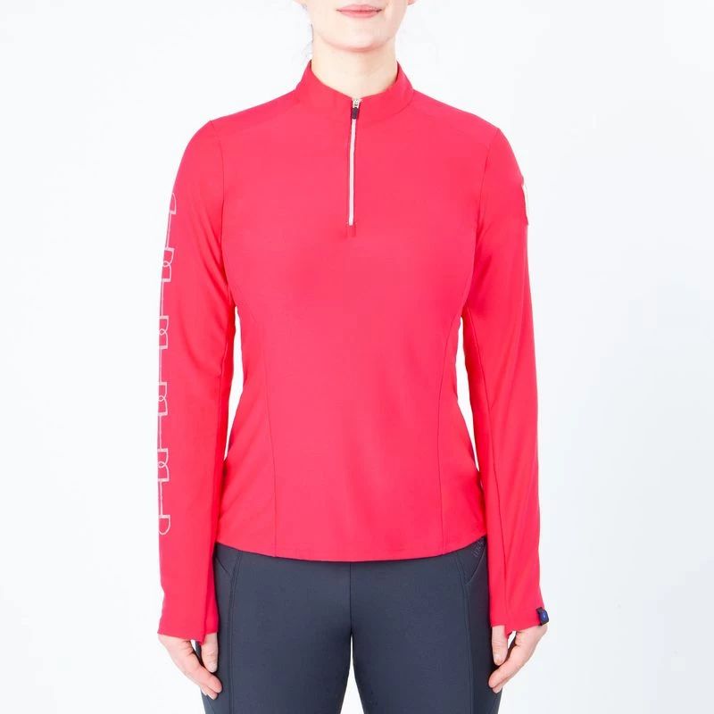 Irideon Women's AirTech Half Zip - Cerise 3 Irideon Women's AirTech Half Zip - Cerise