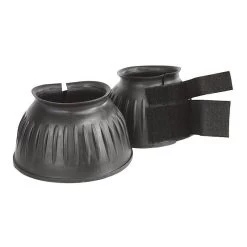 Horze Ribbed Bell Boots - Black