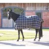 Shires Tempest Plus Lite Stable Rug - Navy Check 1 Shires Tempest Plus Lite Stable Rug - Navy Check -Equestrian Supply Store 472439 800 800