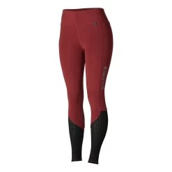 Horze Women's Gwen Full Seat Leggings W/Mesh - Dark Red -Equestrian Supply Store 476457 800 800