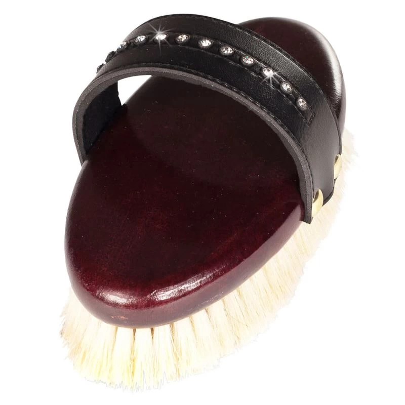 Horze Deluxe Soft Crystal Body Brush - Brown 3 Horze Deluxe Soft Crystal Body Brush - Brown