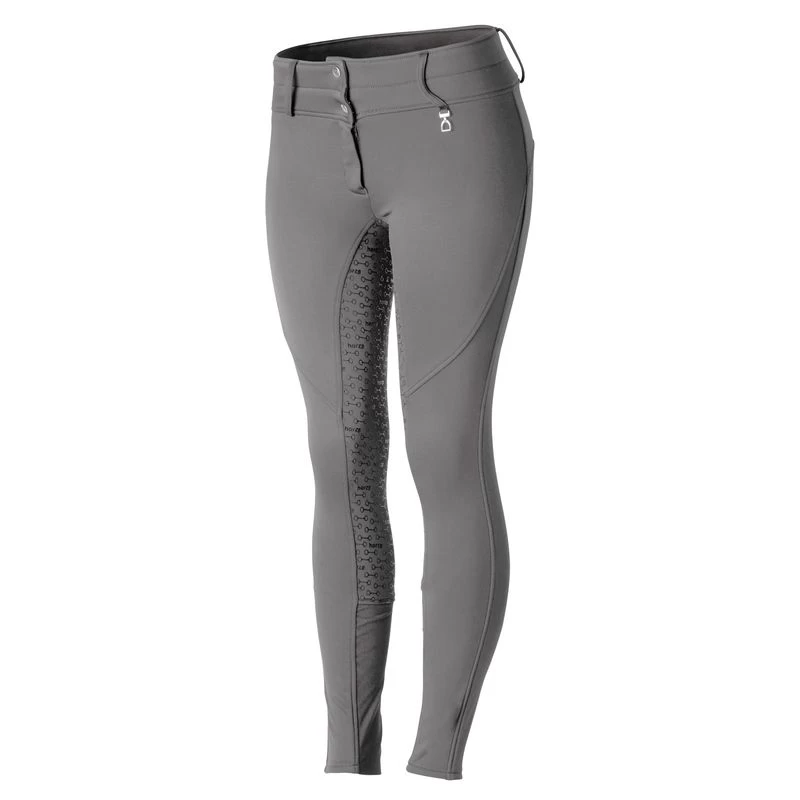 Horze Kids' Rhea Full Seat Thermo Breeches W/Back Pockets - Charcoal Grey 6 Horze Kids' Rhea Full Seat Thermo Breeches W/Back Pockets - Charcoal Grey - Image 4