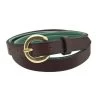 Perri's Padded Leather Belt - Brown/Hunter Green 1 Perri's Padded Leather Belt - Brown/Hunter Green -Equestrian Supply Store 502897 800 800