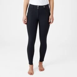 B Vertigo Women's Davina Knee Patch Breeches - Dark Navy 9 B Vertigo Women's Davina Knee Patch Breeches - Dark Navy -Equestrian Supply Store 530433 800 800