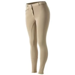 Horze Women's Active Knee Patch Breeches - Tan -Equestrian Supply Store 531257 800 800