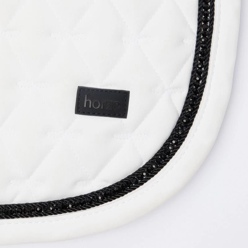 Horze Noir All Purpose Saddle Pad W/Pearls - White 4 Horze Noir All Purpose Saddle Pad W/Pearls - White - Image 2
