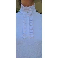 FITS Women's Ruffles II Show Shirt - White -Equestrian Supply Store 545689 800 800