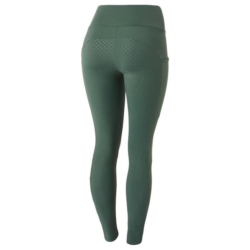Horze Women's Ginny Full Seat Tights - Cilantro Green 3 Horze Women's Ginny Full Seat Tights - Cilantro Green
