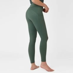 Horze Women's Ginny Full Seat Tights - Cilantro Green 8 Horze Women's Ginny Full Seat Tights - Cilantro Green -Equestrian Supply Store 548039 800 800
