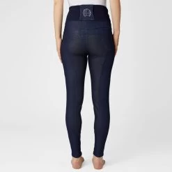 Horze Women's Katia Maternity Denim Look Full Seat Tights - Dark Blue 10 Horze Women's Katia Maternity Denim Look Full Seat Tights - Dark Blue -Equestrian Supply Store 548367 800 800