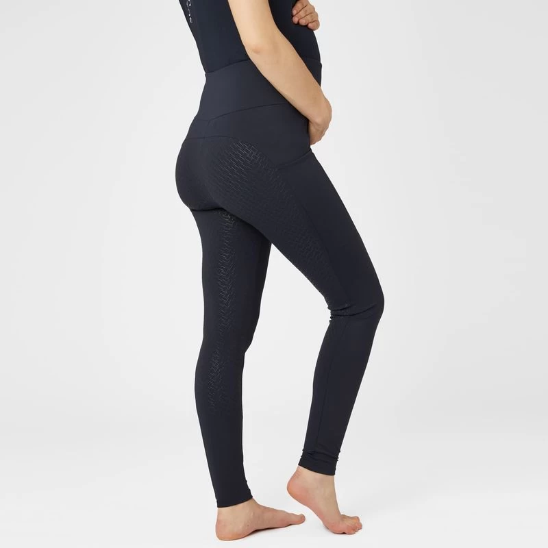 Horze Women's Ginny Maternity Full Seat Tights - Dark Navy 3 Horze Women's Ginny Maternity Full Seat Tights - Dark Navy