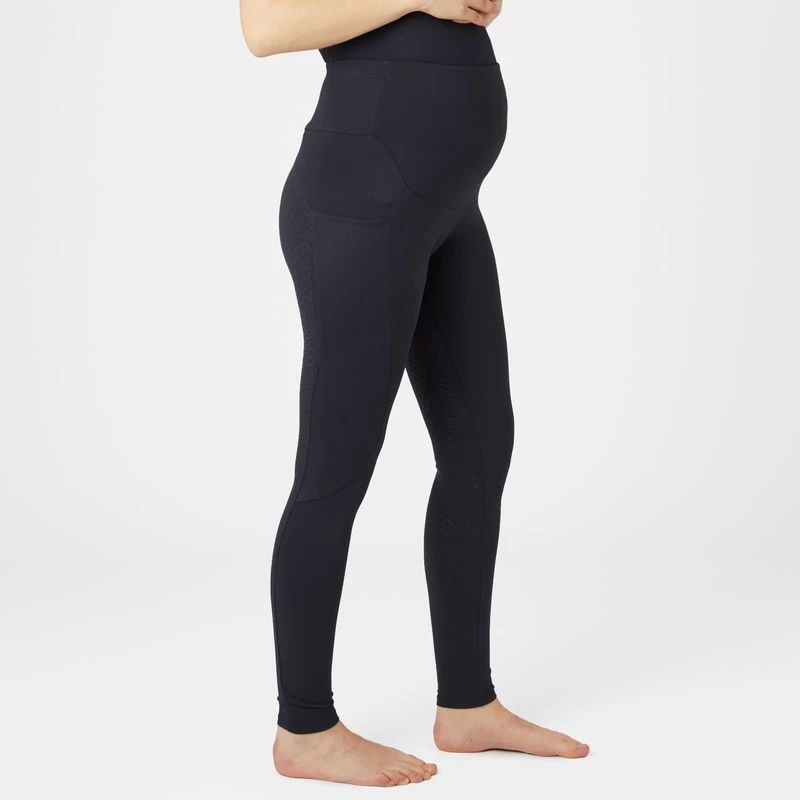 Horze Women's Ginny Maternity Full Seat Tights - Dark Navy 4 Horze Women's Ginny Maternity Full Seat Tights - Dark Navy - Image 2