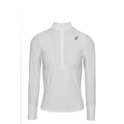 Alessandro Albanese Women's Vilamora Long Sleeve Zip Competition Shirt - White