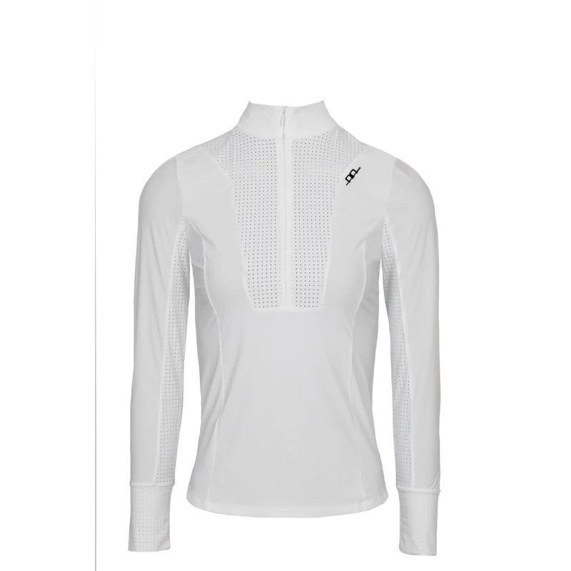 Alessandro Albanese Women's Vilamora Long Sleeve Zip Competition Shirt - White 3 Alessandro Albanese Women's Vilamora Long Sleeve Zip Competition Shirt - White