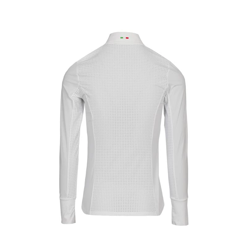 Alessandro Albanese Women's Vilamora Long Sleeve Zip Competition Shirt - White 4 Alessandro Albanese Women's Vilamora Long Sleeve Zip Competition Shirt - White - Image 2