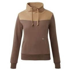 Horze Women's Jade High Neck Sweatshirt - French Roast/Cocoa Mocha