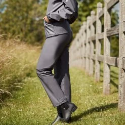 Horze Women's Rory Waterproof Riding Rain Jacket & Pants Set - Blackened Pearl -Equestrian Supply Store 586864 800 800