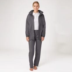 Horze Women's Rory Waterproof Riding Rain Jacket & Pants Set - Blackened Pearl -Equestrian Supply Store 586866 800 800