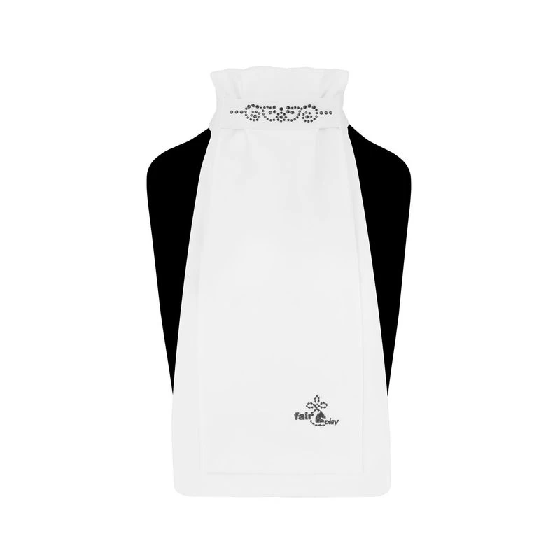 Fair Play Andrea Ready Tied Stock Tie - White/Black 3 Fair Play Andrea Ready Tied Stock Tie - White/Black