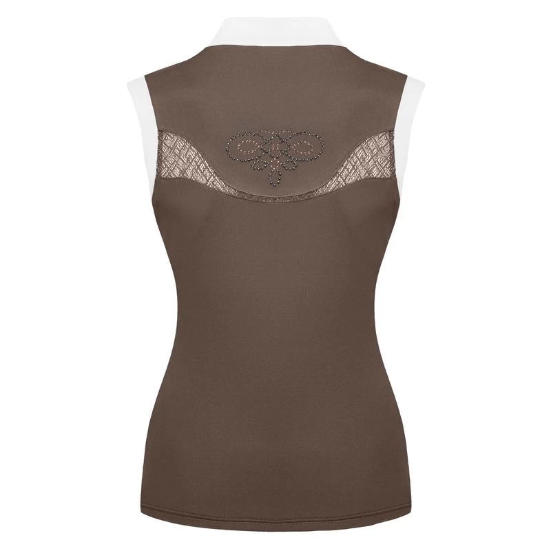 Fair Play Women's Cecile Rose Gold Sleeveless Competition Shirt - Taupe Grey 4 Fair Play Women's Cecile Rose Gold Sleeveless Competition Shirt - Taupe Grey - Image 2