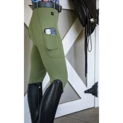 FITS Women's TechTread 2 Pocket Full Seat Pull On Breeches - Chive