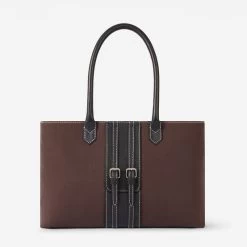 Oughton Half Halt Classic Canvas Handbag - Heritage Brown/Black