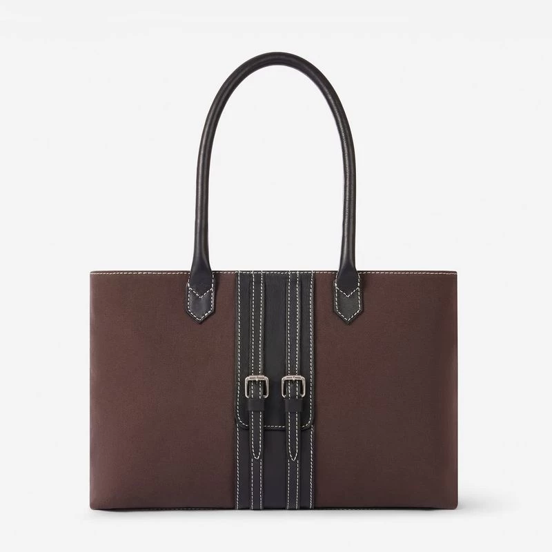 Oughton Half Halt Classic Canvas Handbag - Heritage Brown/Black 3 Oughton Half Halt Classic Canvas Handbag - Heritage Brown/Black