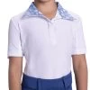 Romfh Kids' Sarah Short Sleeve Show Shirt - White/Very Peri LillyBits -Equestrian Supply Store 615166 800 800