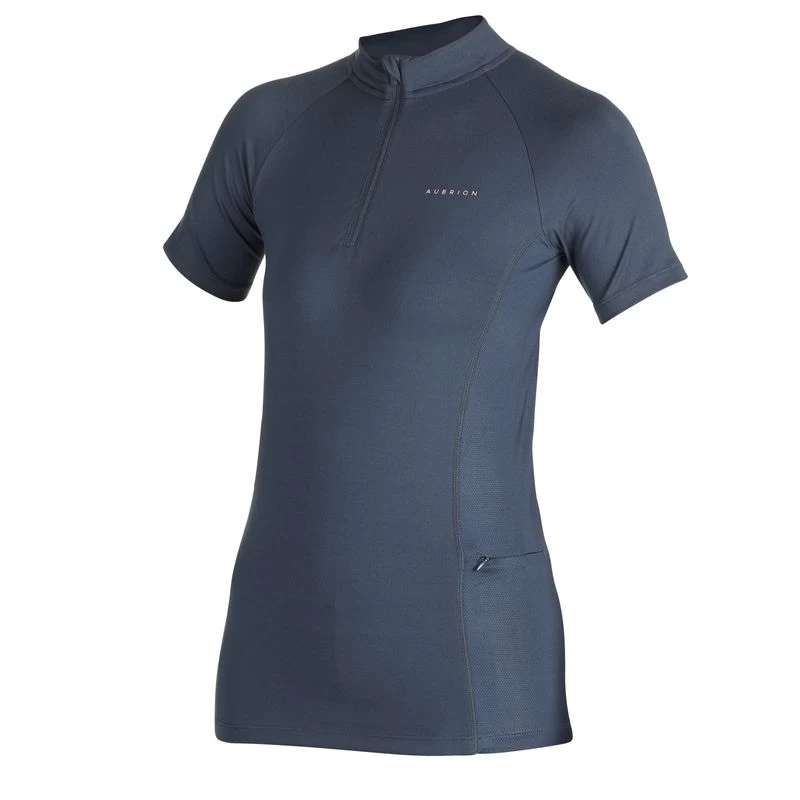 Shires Aubrion Women's Revive Short Sleeve Sun Shirt - Navy 4 Shires Aubrion Women's Revive Short Sleeve Sun Shirt - Navy - Image 2