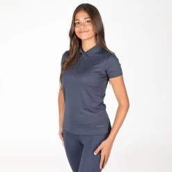 Shires Aubrion Women's Poise Tech Polo - Navy -Equestrian Supply Store 618497 800 800